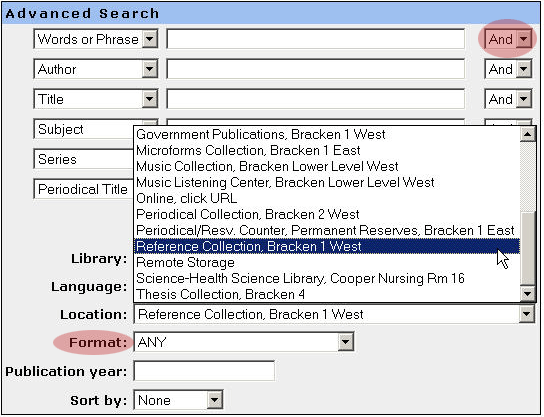 advanced search