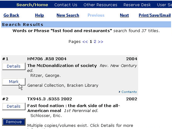 marking records